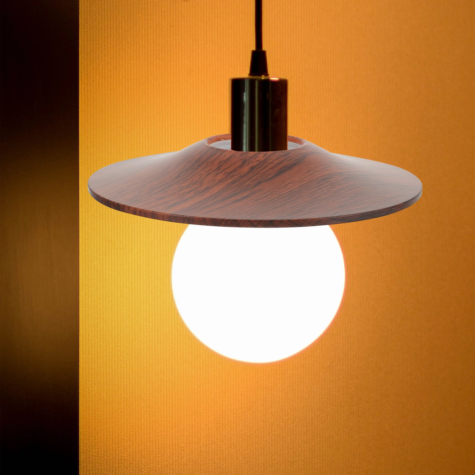 Camping Atmosphere Lampshade Outdoor Accessory Light Cover Black Walnut Practical Rustic Plastic