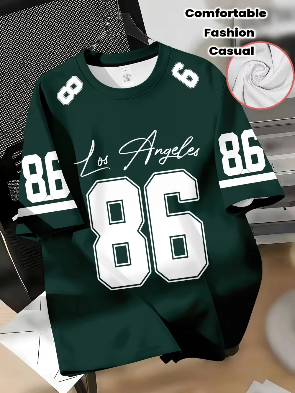 Vintage American Style Los Angeles 86 Women T Shirt, Short Sleeve Y2K Streetwear Tee, Breathable Quick Dry Top Outdoor Daily