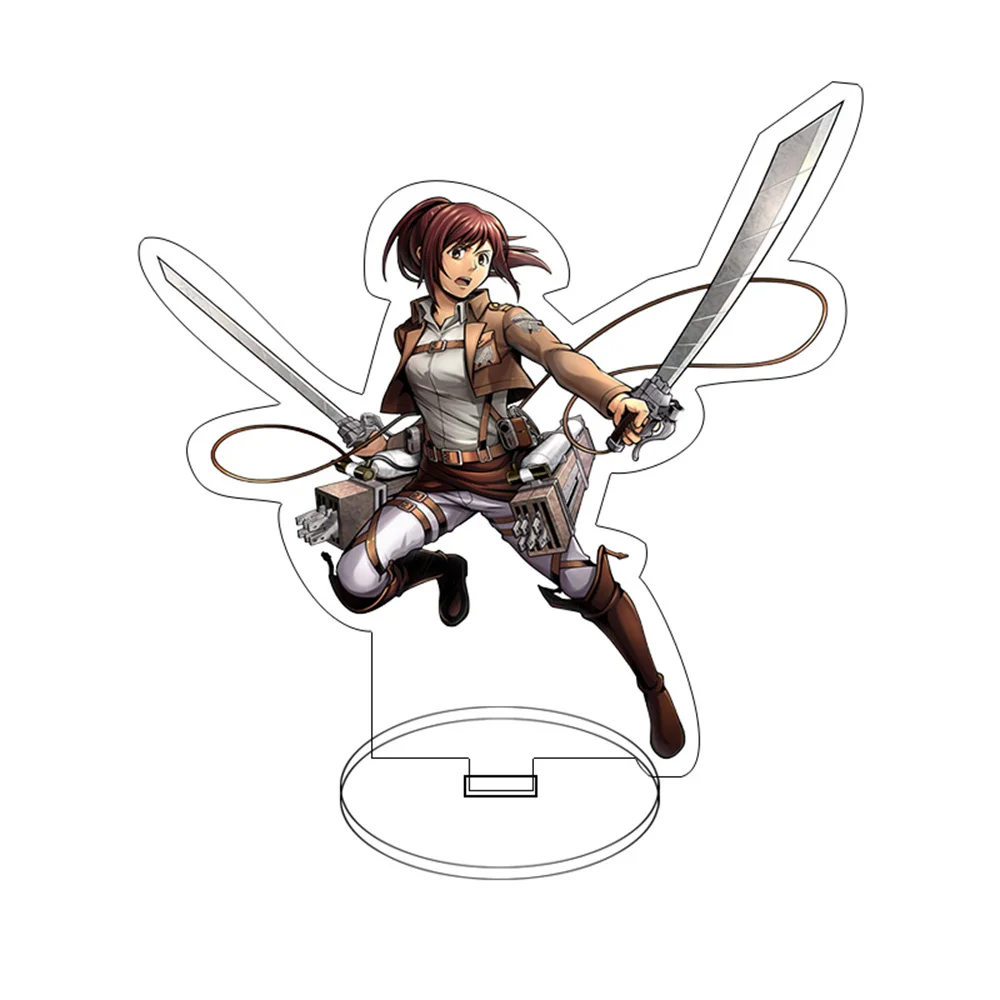 Charm Anime Fans Gifts HD Figure Attack on Titan Alan Yeager Hanji Zoe Acrylic Stand Model Desktop Decoration Series 15cm view 3