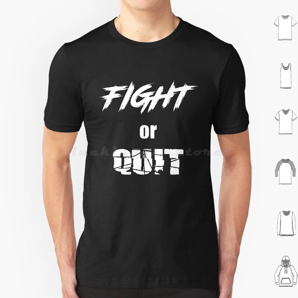 Camiseta de talla grande para lucha o dejar de salir, 100% algodón, Fitness, culturismo, gimnasio, motivación, entrenamiento rallado, Fitness, Abs