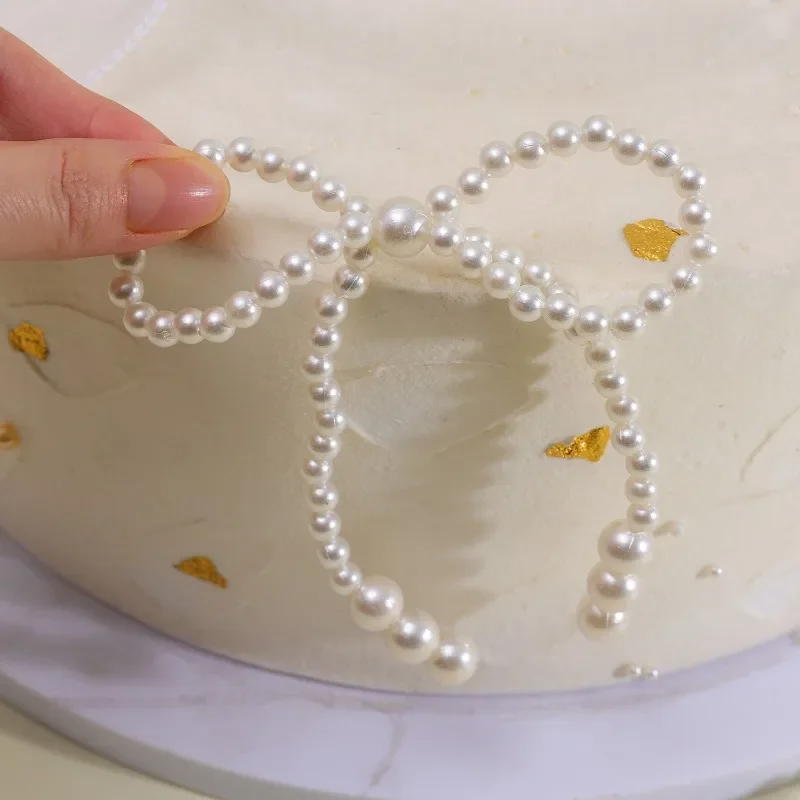 

Имитация жемчуга, бант, романтическая заколка-зажим, украшение для волос, DIY, декор для торта, жемчужный бант, украшение для дома, вечеринки, свадьбы