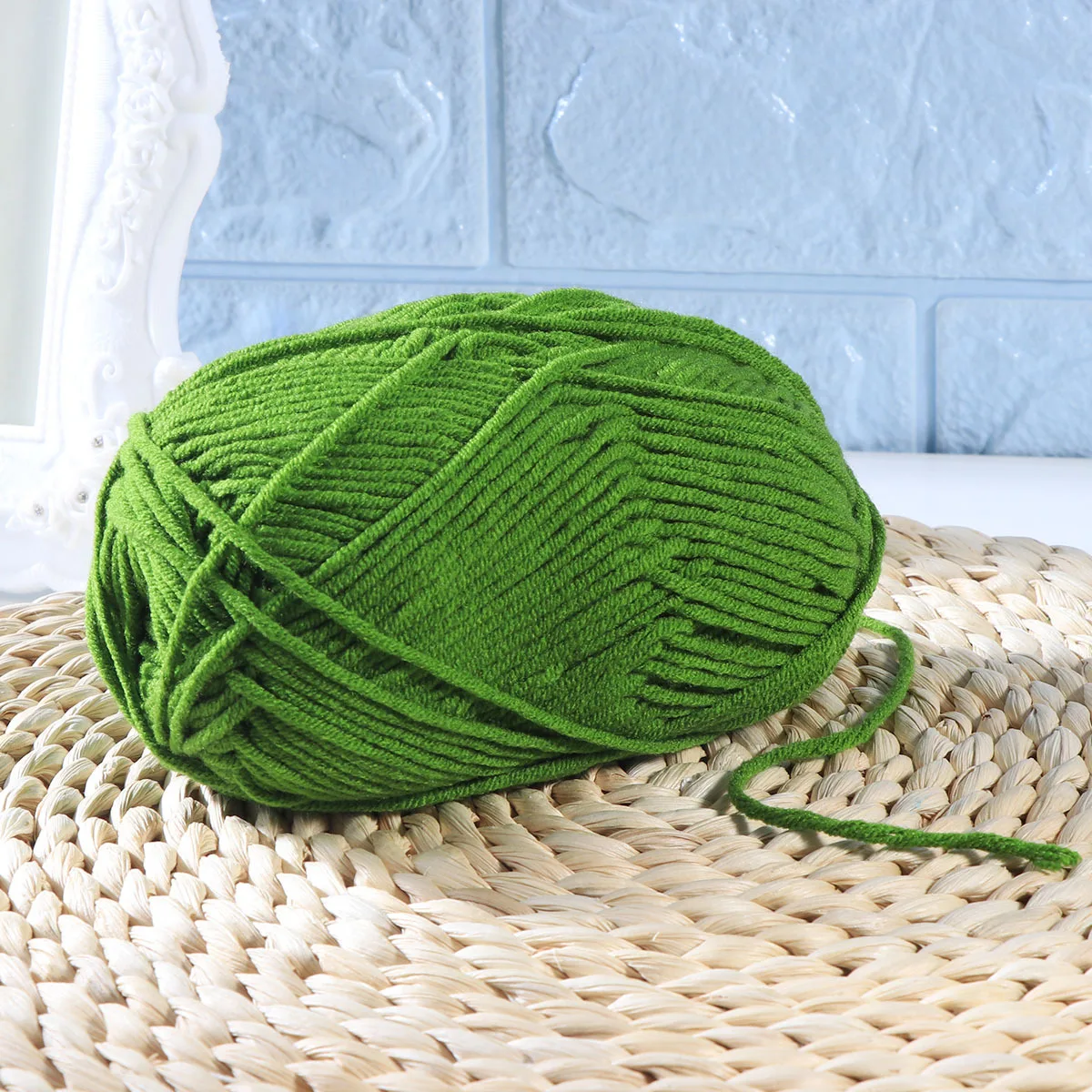 

50g Milk Cotton Yarn Cashmere Feel Chunky Crochet Knitting Wool for Sweaters Hats Scarves DIY Cotton Yarn for Crochet