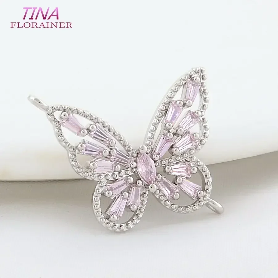 20MM 18K Gold Plated Brass Butterfly 2 Holes Charms Pendants Connect Necklace Earrings Jewelry Making Supplies Accessories