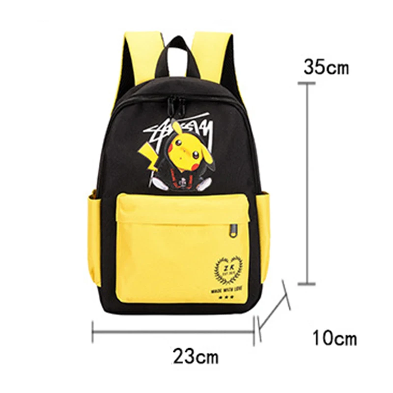 Pokemon Pikachu Backpack Anime Cartoon Bookbags Big Pocket Monster Capacity Travel Bag Teenagers Schoolbag Storage Bag Gift