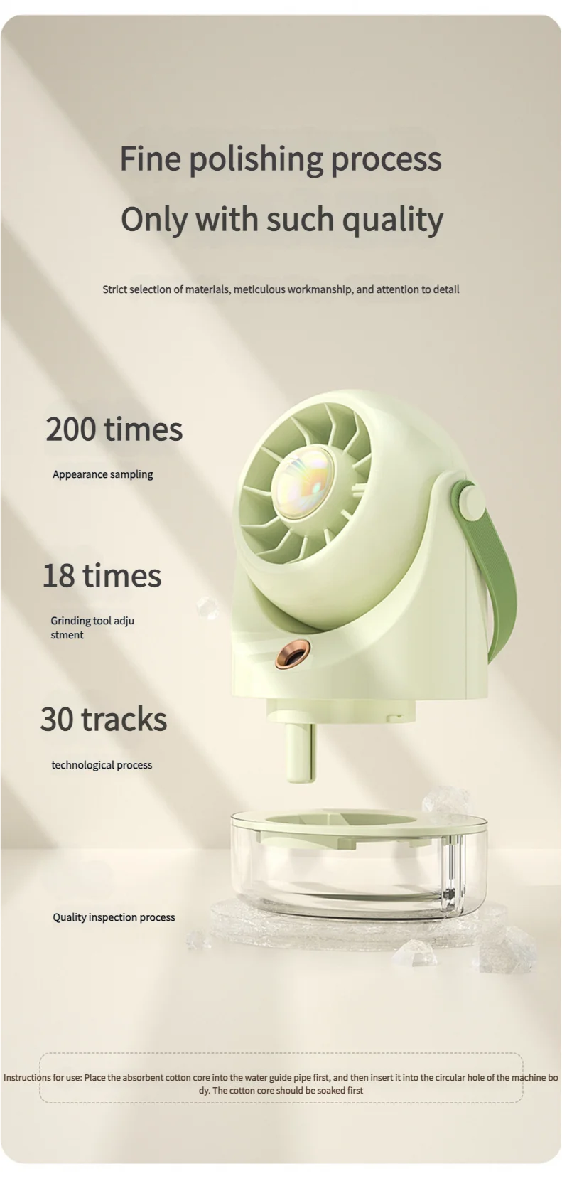 MEET SUN USB-Lade-Mini-Ventilator, Tisch-Sprühklimaanlage, 3-stufiger Klimaventilator mit Wasserkühlung, USB-Typ – Detail 4
