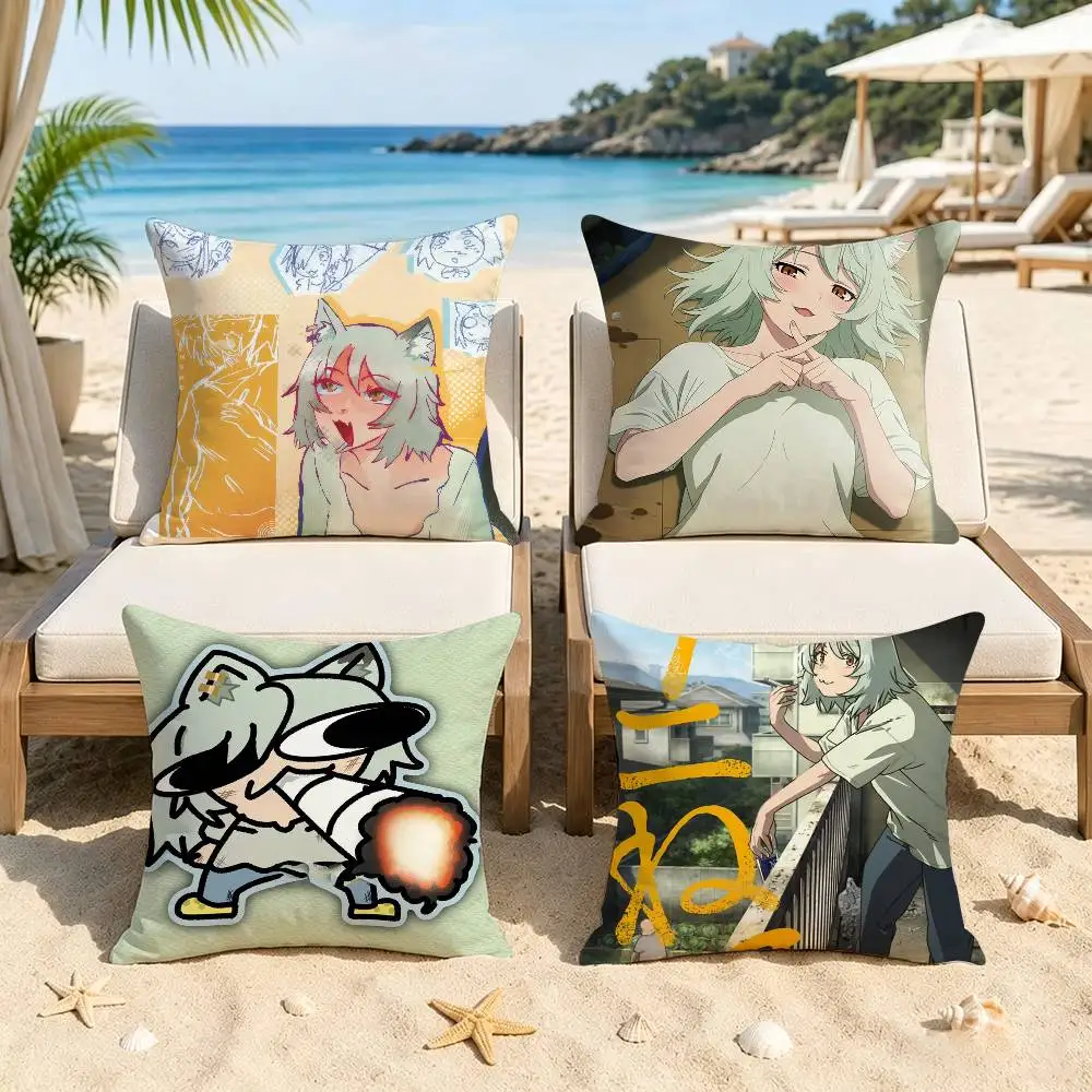 Anime Y-Yanineko Yani Printed   Cushion Cover Inches Farmhouse Decor Home Throw Pillow Covers for Couch Decorations