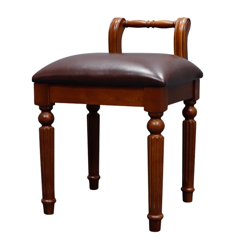 American solid wood dressing stool bedroom household makeup  guzheng stool piano stool shoe changing G251