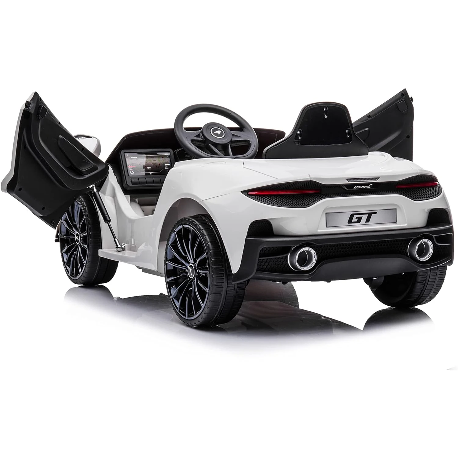 Jouets de voiture électrique 12V pour enfants, cadeau d'anniversaire, 3 vitesses, avec portes hydrauliques télécommandées, phares Led, bascule et musique