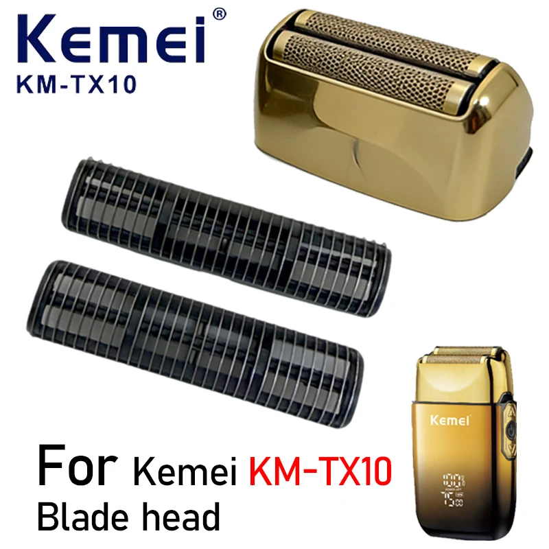 

Оригинальная сменная головка KMEI для электробритвы Kemei KM TX10 с двойной сеткой и лезвиями, аксессуары для электробритв, оптовая продажа