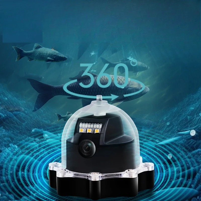 360 degree rotating underwater fish finder clear probe visual camera