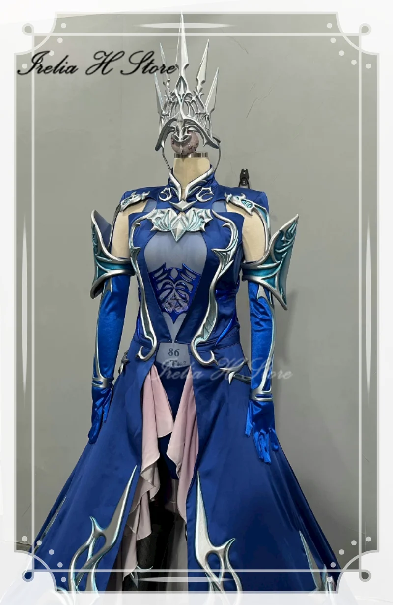 

Irelia H магазин пользовательский размер Heritor of Frost Shiva FF14 Shiva Косплей Костюм с туфлями короной Высокое качество на заказ