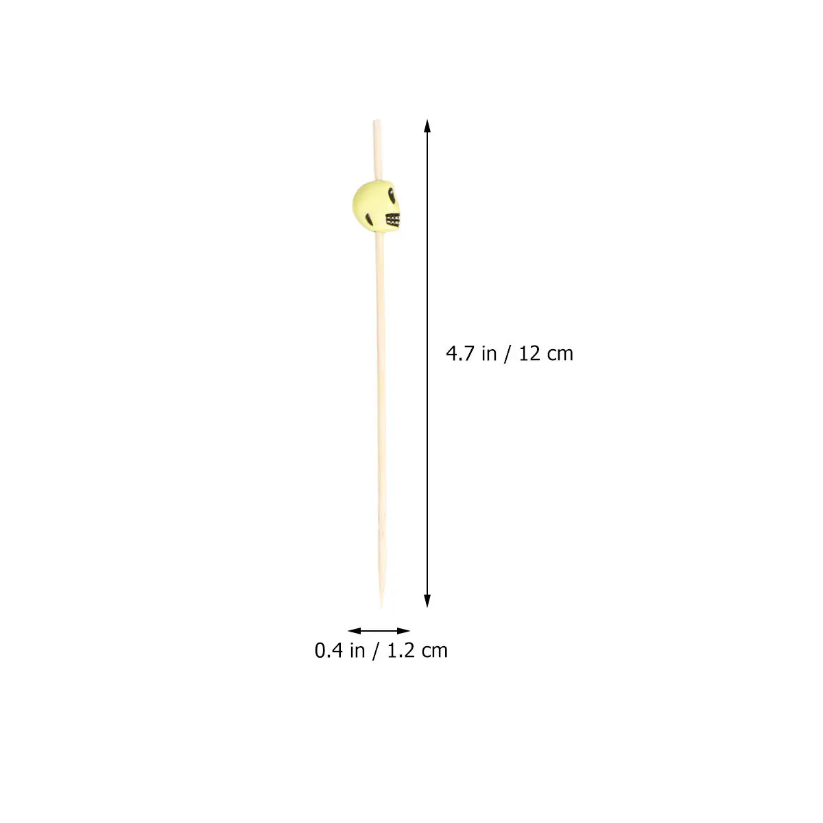 

100Pcs Ecofriendly Bamboo Picks Disposable Fruit Food Sticks Party Supplies Cocktail Appetizer Toothpicks Skull Design