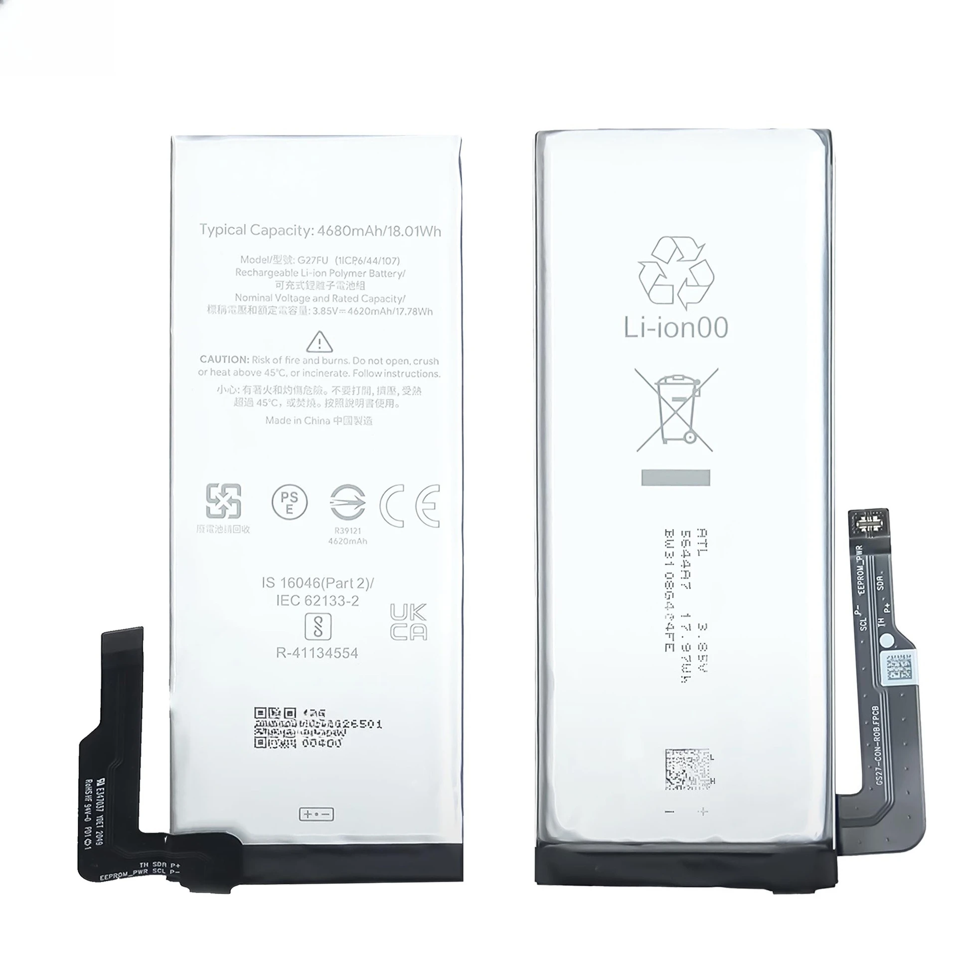 بطارية الهاتف المحمول G27FU الجديدة بقدرة 4680 مللي أمبير في الساعة لبطارية بديلة Google Pixel 5A + أدوات