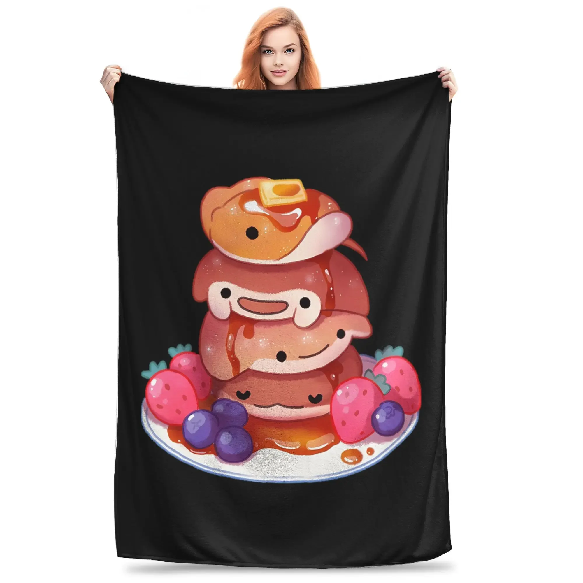 Fluffy Sea Pancakes Blankets Breathable Fleece Sofa Throw Blanket for Home Bedroom Outdoor Throws Bedspread Quilt