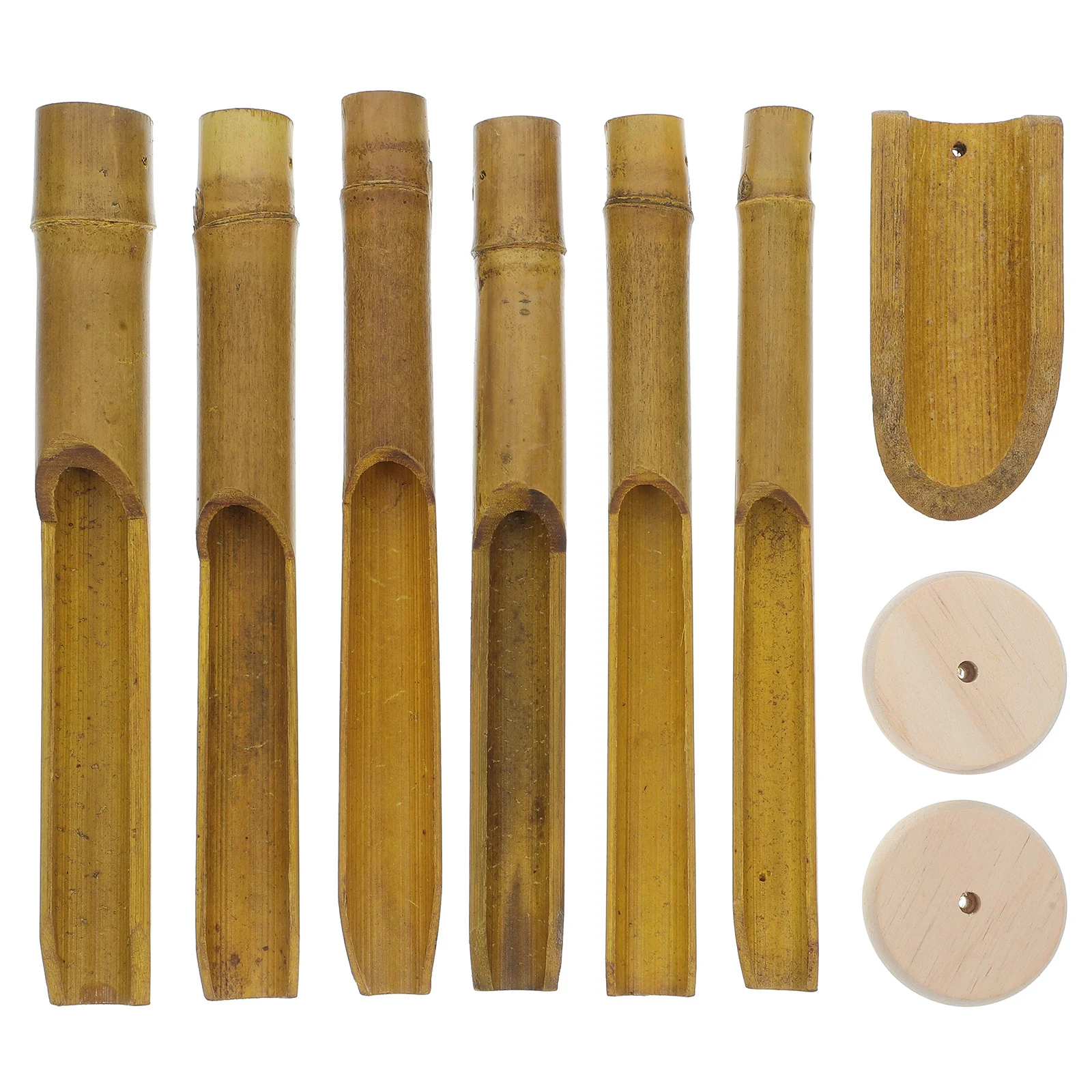 

DIY Wind Chime Kit Bamboo Tubes Wood Clapper Rustic Outdoor Garden Patio Decor Craft Supplies Unique Sound Soothing Melody