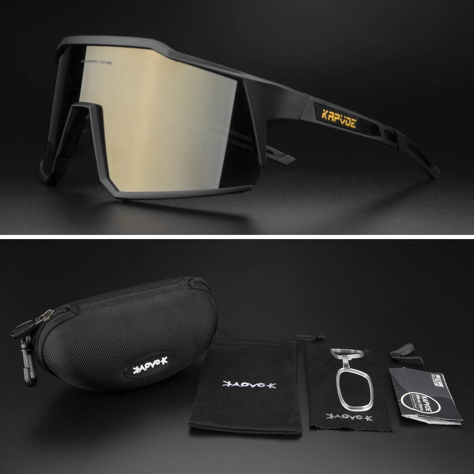 Kapvoe Sport Sunglasses Black 5