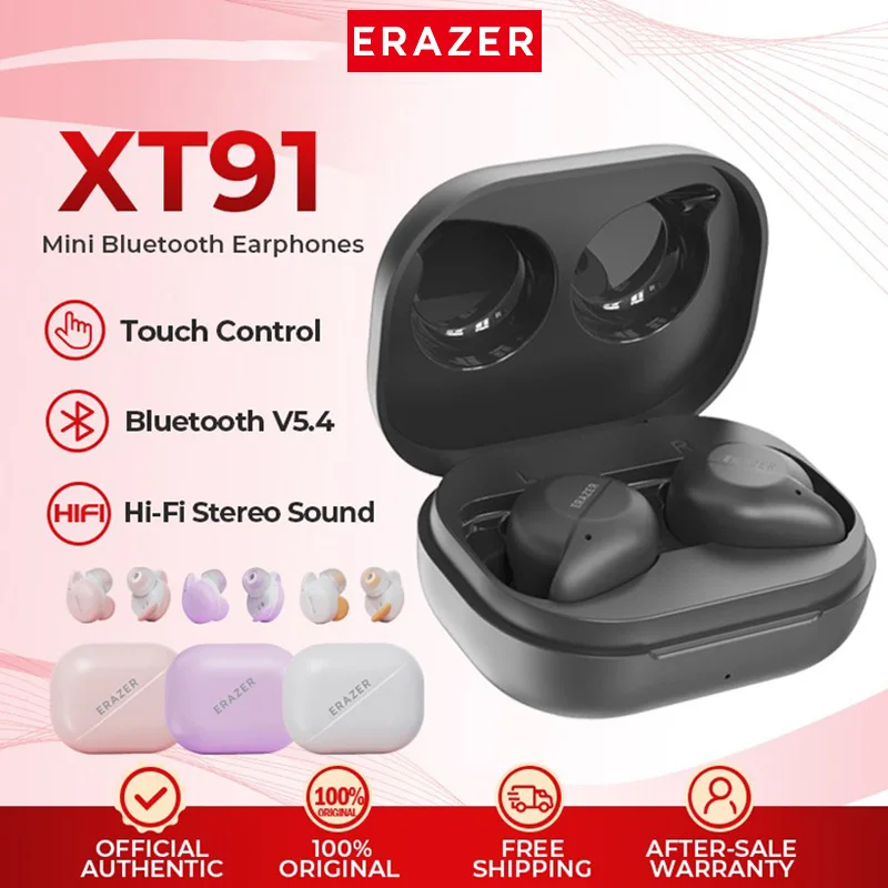 ERAZER XT91 OWS Wireless Headphones Bluetooth 5.4 Earbuds Sport Earphone with Mic Button Control Noise Reduction Earhooks