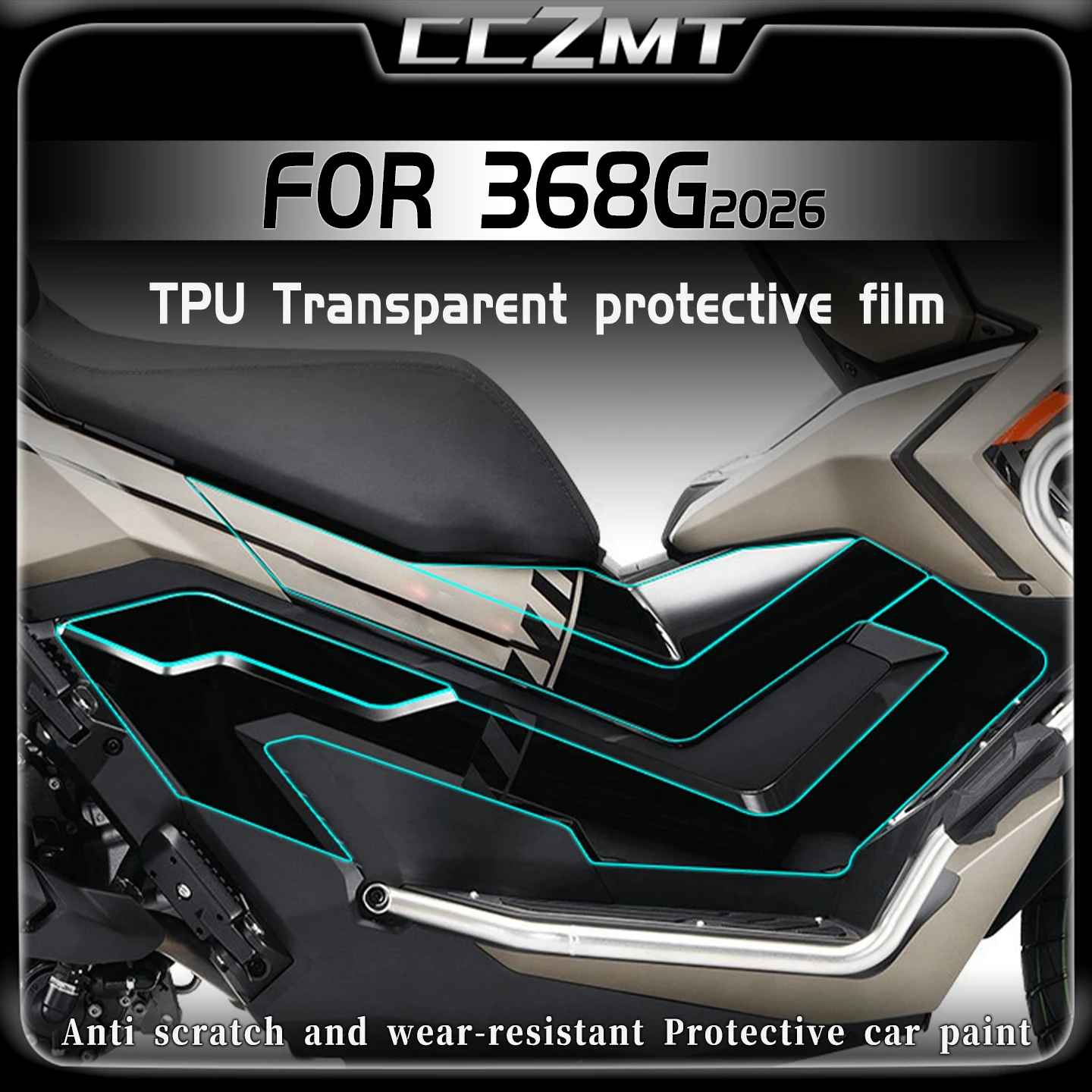 For ZONTES 368G 2026 Transparent Invisible Car Cover Film Oil Tank Scratch Protection Sticker Modified Motorcycle Accessories