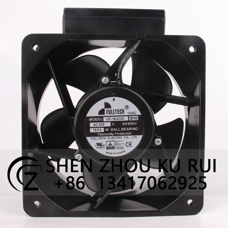 

Case Fan for FULLTECH UF-18JC23BTHD 230V 75/72W 18CM Full Metal High Temperature Cooling Fan