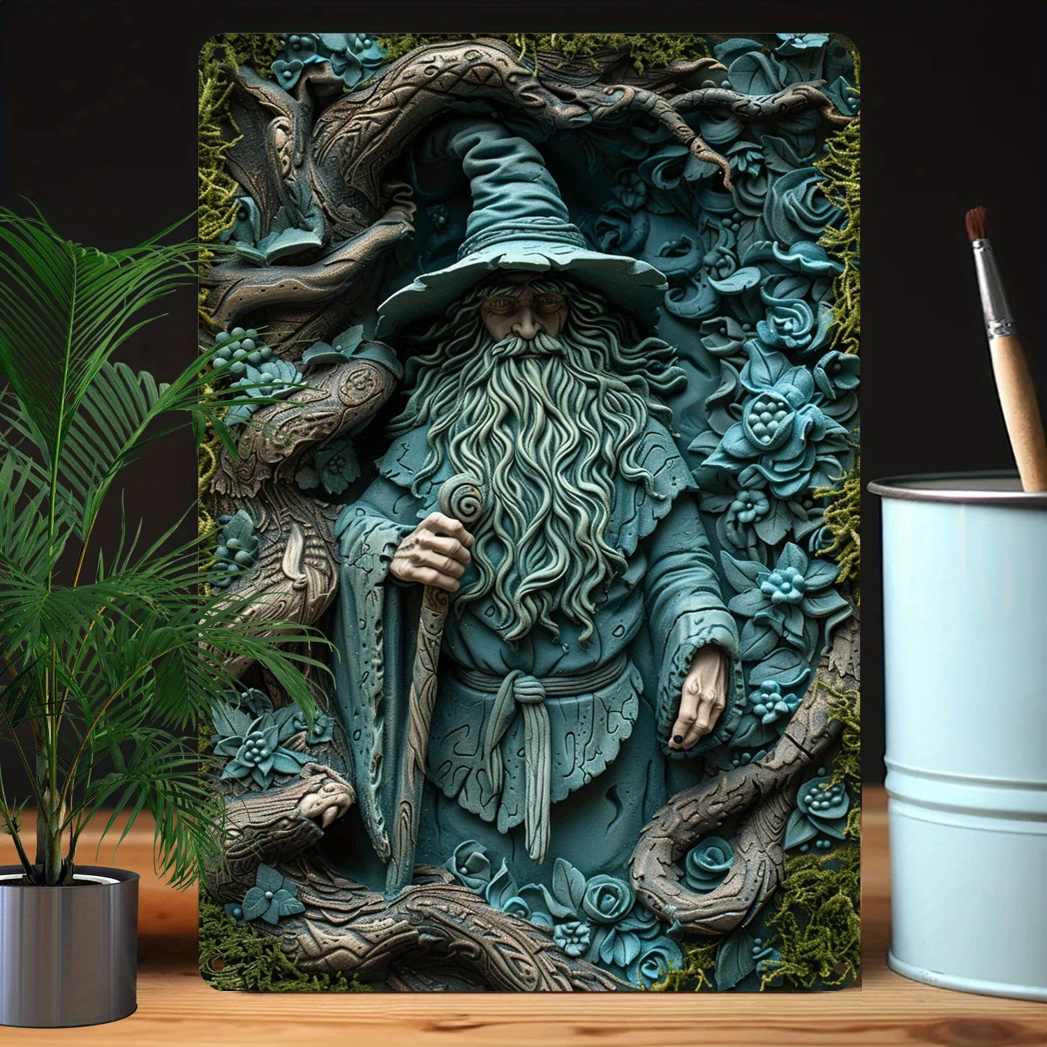 Wizard-Themed Metal Sign, Vintage Spring & Summer Decor For Bedroom, Living Room, Office, Kitchen, Or Bathroom - Perfect Gift