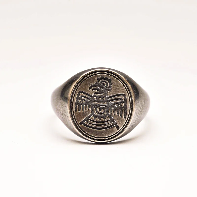 New Arrival modny Thunderbirds Design Retro tajski srebrny pierścionek damski promocja biżuteria dla kobiet prezenty na nowy rok nie blaknie