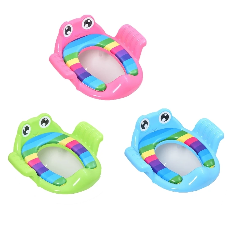 

Non Slip Kids Toilet Tool Children Toilet Aid Fun Cartoon Designs Toilet Training Tool Soft for Secure Potty Practice