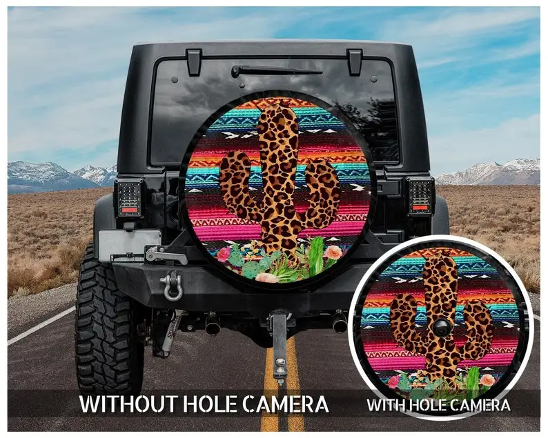 

Leopard Cactus tire cover, Hippie gifts, Car Accessories Spare Tire Cover, Besties gifts, leopard lover, cactus lover, Birthday