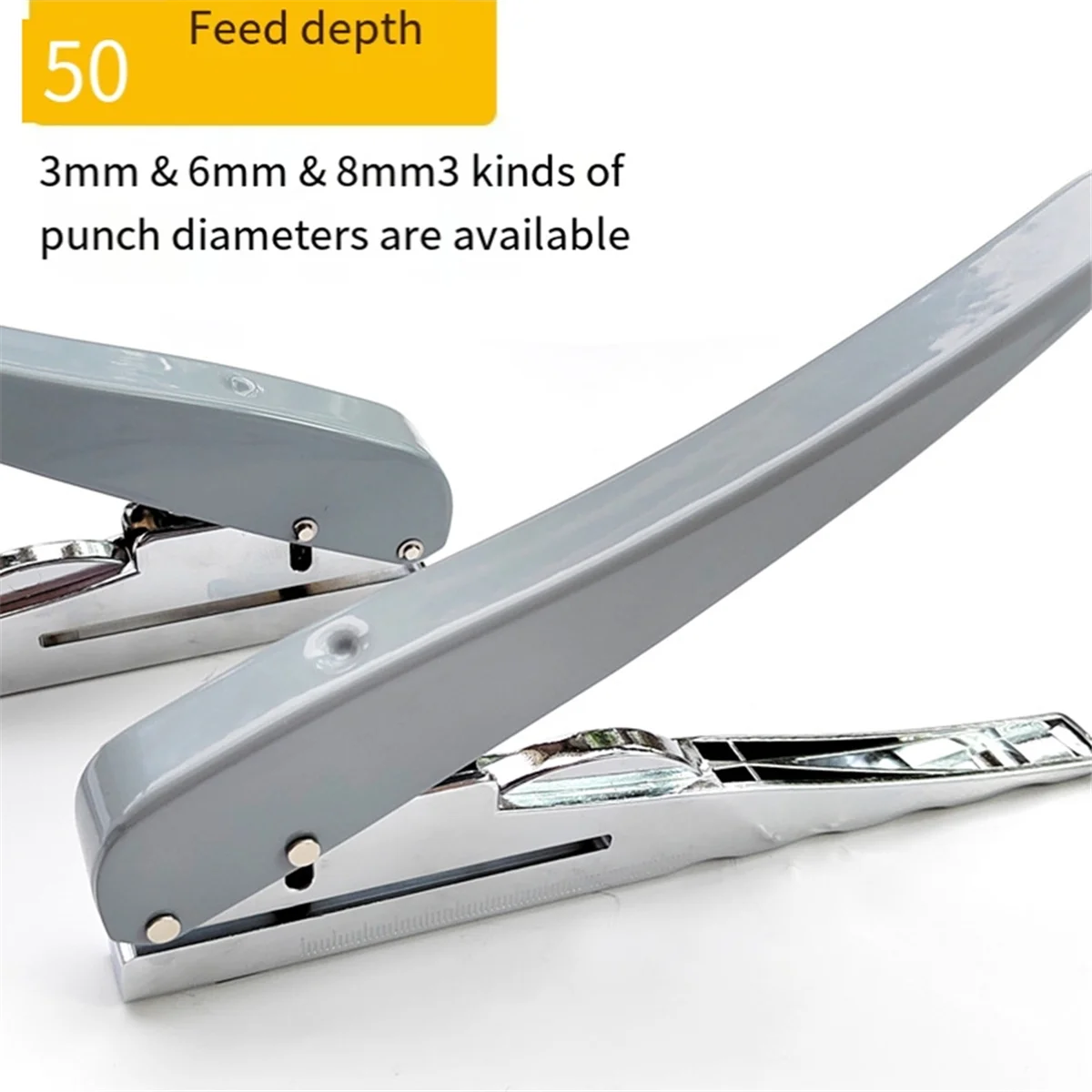 A88M ثقب واحد عالي التحمل، ثقب الناخس 25 ورقة سعة خرامة الورق لبطاقات الورق البلاستيكية سجل القصاصات 8 مم