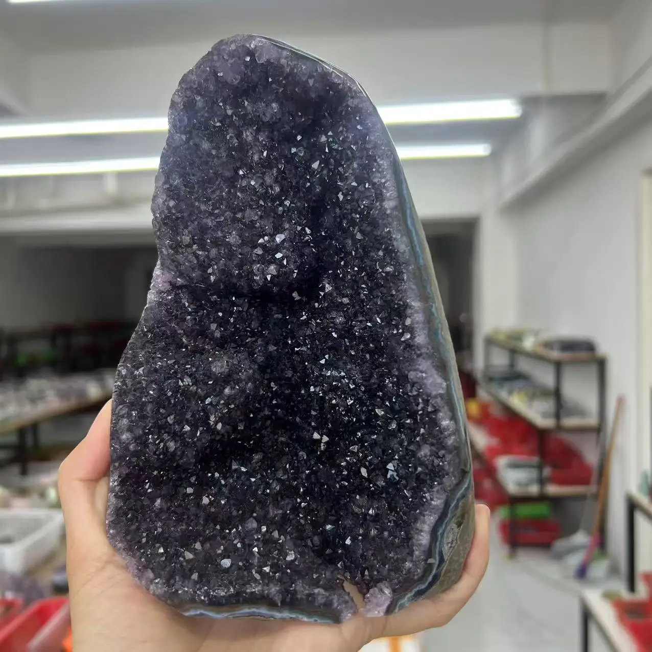 

1405g 16cm Natural Uruguay Dream Amethyst Quartz Crystal