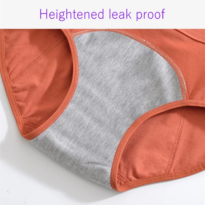 2pcs Menstrual Panties Women Cotton Period Underwear High Rise Wide Leak Proof Physiological Briefs Female Waterproof Underpants