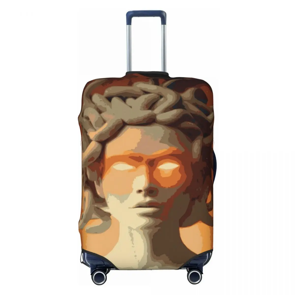 

Medusa Statue Print Luggage Protective Dust Covers Elastic Waterproof 18-32inch Suitcase Cover Travel Accessories