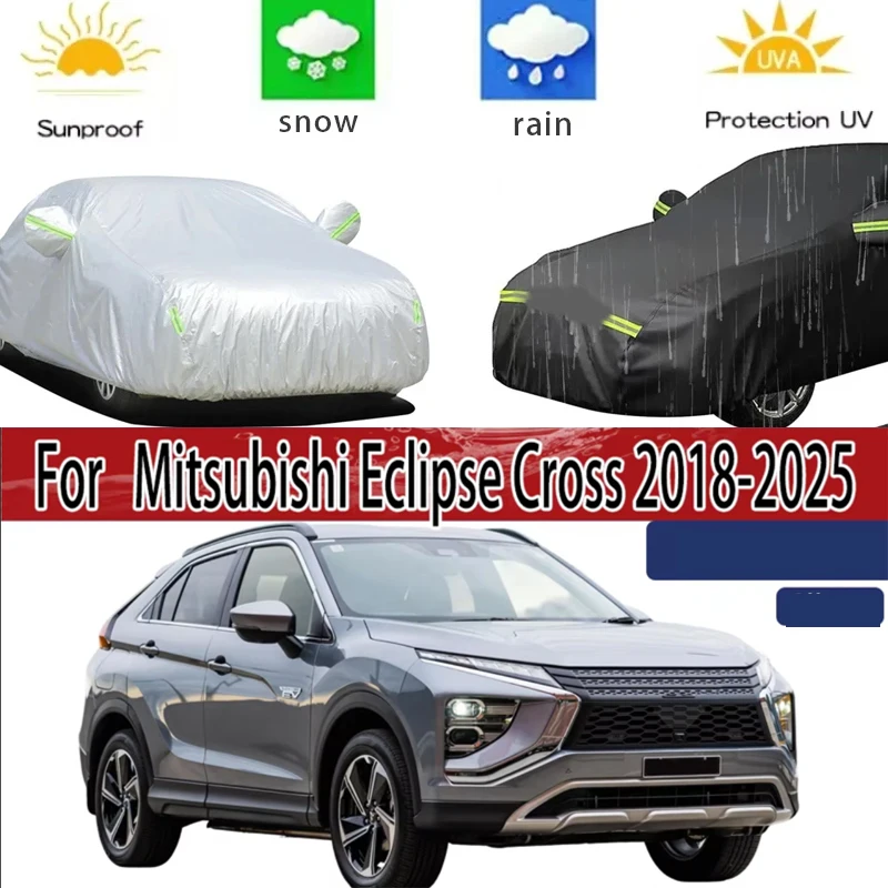 

For Mitsubishi Eclipse Cross 2018-2025 Full Car Covers Outdoor Sun Anti UV Rain Snow Dust Protection Oxford Cloth Accessories