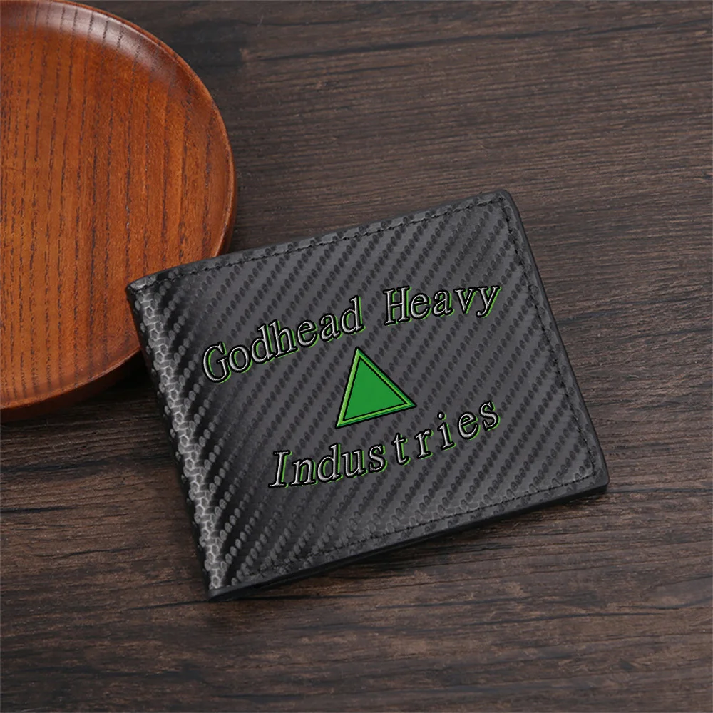 Text Heavy Green Triangle Black Men's Wallets Simple Business Modern Stylish Printing Design Gifts For Father Boyfriend Christma