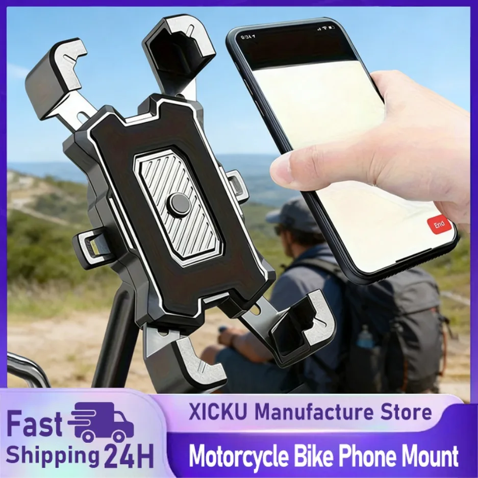 

VIKEFON 360° Rotatable Electric Bicycle Phone Holder for iPhone Riding MTB Bike Moto Motorcycle Stand Bracket Non-slip Cycling