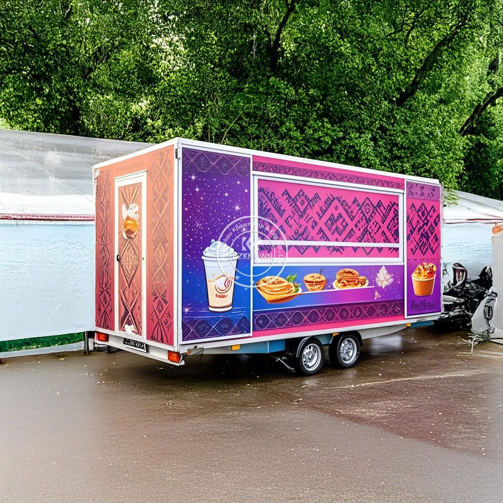 Cheap Truck Ice Cream Coffee Kiosk Mobile Food Truck For Sale Chinese Food Trailer Fully Equipped Kitchen