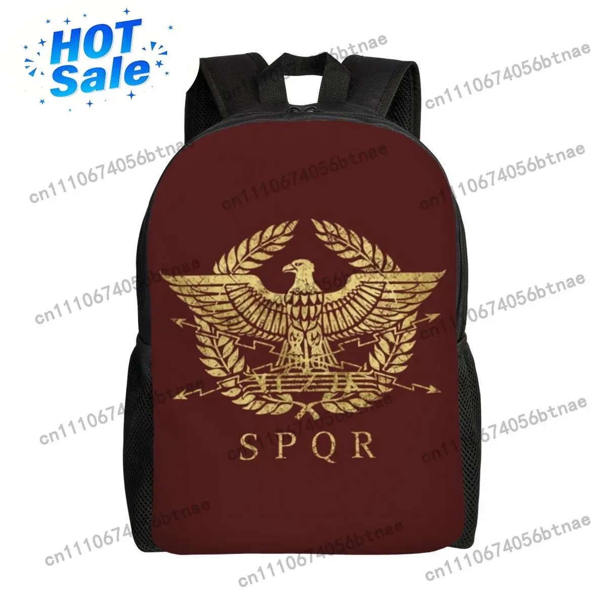 Roman Empire Eagle Emblem Backpacks for Men Women Water Resistant School College Italy Italian Pride Bag Print Bookbags