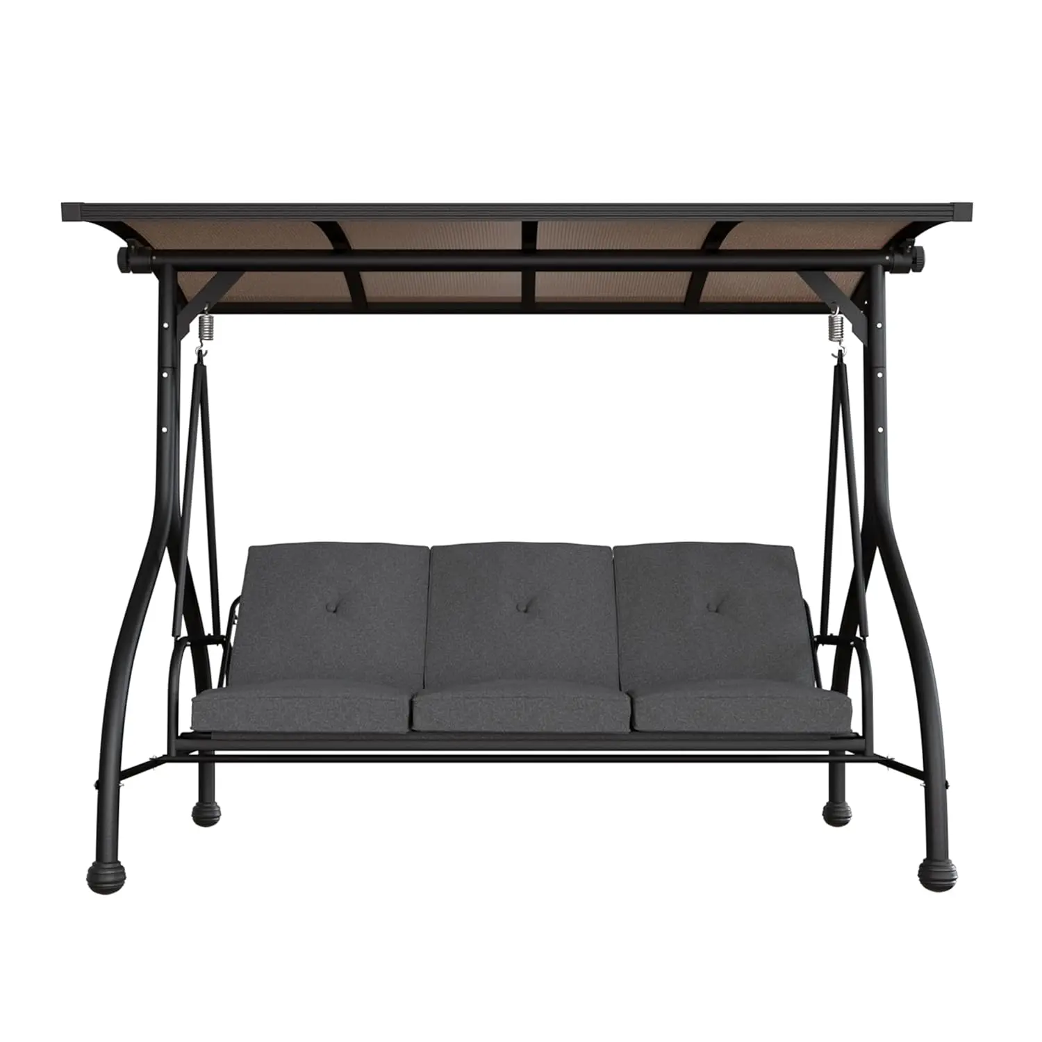 

Трехместные уличные качели-скамья с регулируемым навесом и мягкими подушками для патио, сада, газона, на заказ