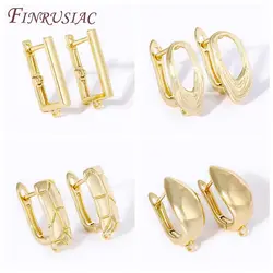 18K Gold Plated Earring Fixtures Findings For DIY,Brass Shvenzy Earwires Fasteners,Earring Hooks,DIY Earring Making Supplies
