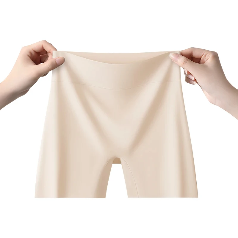 Women's Summer Shorts Shorts Under the Skirt Briefs Panties Women Micro Underwear Ice Silk Safety Short Pants Protective Boxer
