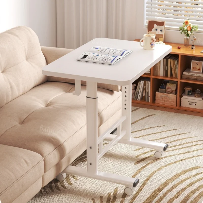 #¥Adjustable Bedside Table Movable Lifting Bedside Desk Sofa Side Table Computer Desk Office
