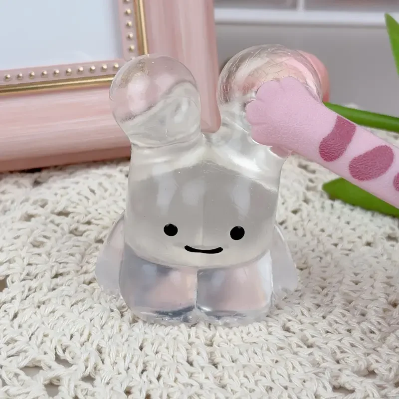 Squeeze Toy Adjustable Vacuum Squishy Stress Ball Toy for Stress Relief and Relaxation Transparent Bouncy Bubble Ball Party Gift