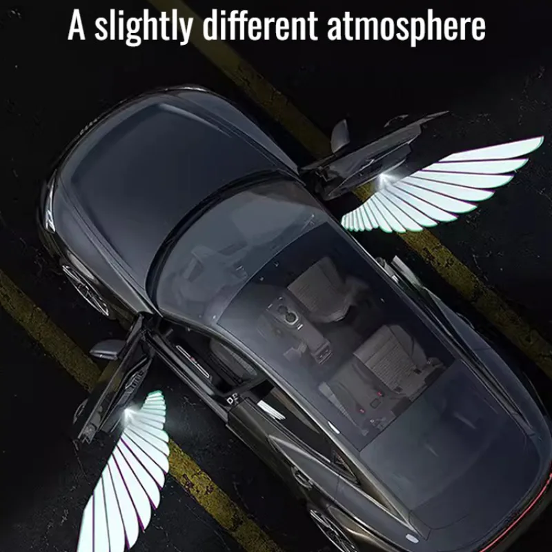 

Angel wings no wiring automatic sensor illumination car car welcome light ambient light