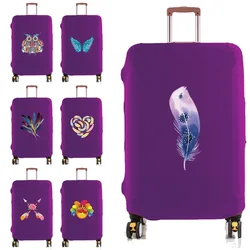 Funda protectora elástica para equipaje de viaje, cubierta antipolvo adecuada para maleta con estampado de plumas de 18 a 32 pulgadas