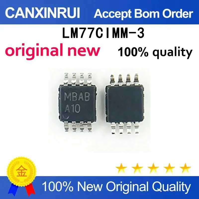 (5-100 pieces)Brand new original LM77CIMM-3/NOPB MSOP-8 silk screen MBAB temperature sensor IC chip