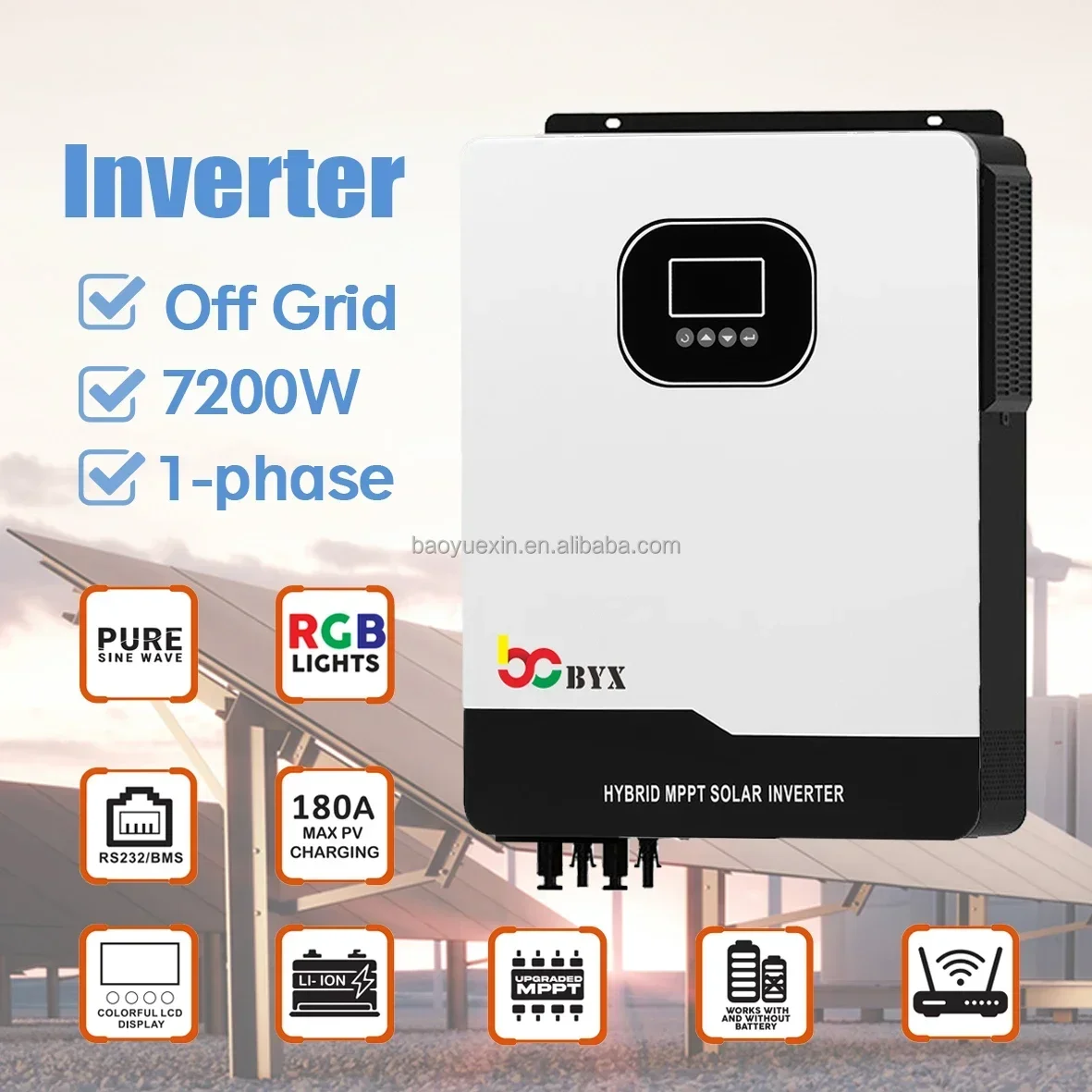 

Us 5Kw 10Kw 8Kw 24V Hybrid Solar Inverter MPPT 230V Pure Sine Wave Sol ar Inverter 220V Hybrid Solar Inverter For So lar System