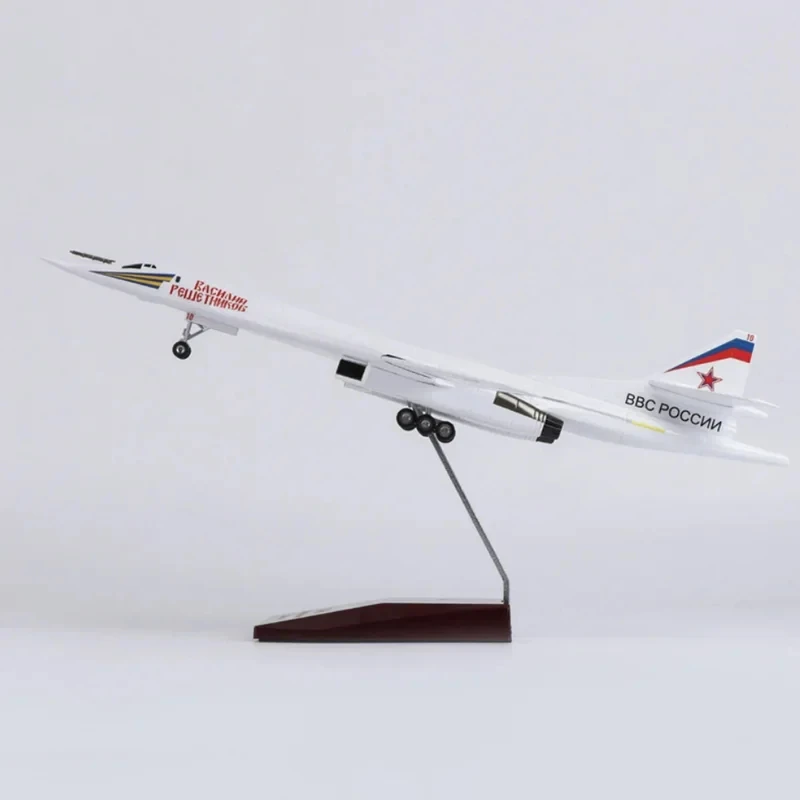 

37CM 1/144 Scale For Tupolev TU160 TU-160 White Swan Swept Wing Aircraft Airplane Resin Plastic Replica Model Toy For Collection