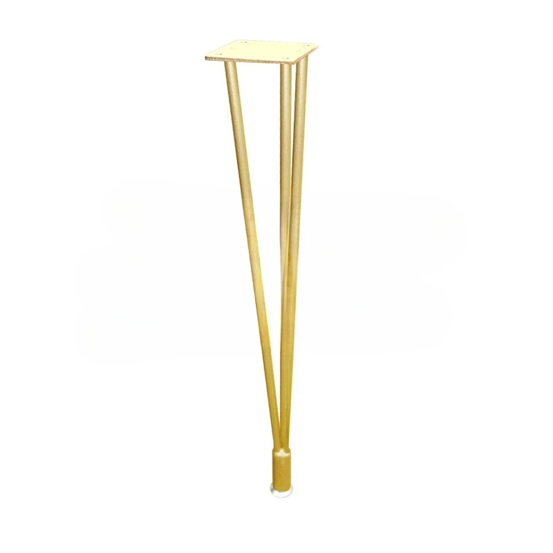 Table de bureau en fer forgé, support de table, café, ordinateur, or