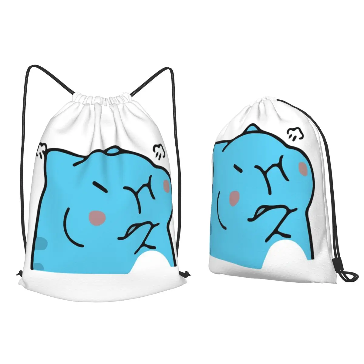 Comic Cat Bugcat Capoo Bug Cat Backpacks Portable Drawstring Bags Storage Bag Book Bags for Man Woman School