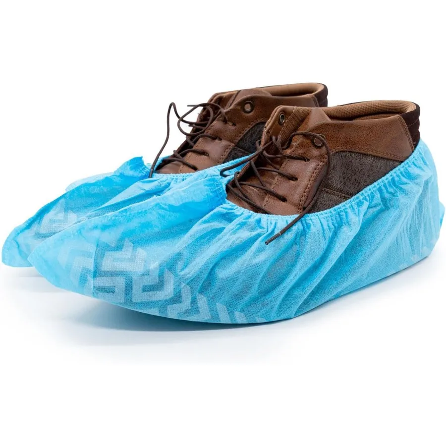 

Одноразовые бахилы XLarge, 100 упаковок, 50 пар, нескользящие, подходят для обуви, размеры до мужской 14 и размеры 13 идеально подходят для медицинских ботинок