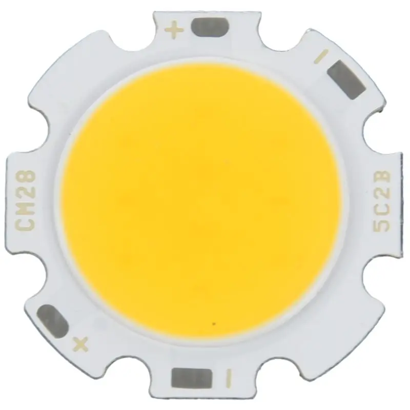 ABMS-20X 5W Chip Light Round COB Super Bright LED Light LED Lamp Bulbs Warm White DC15-17V